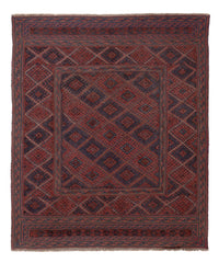 Kelim Rug - Oriental square  - 146 x 126 cm - multicolored
