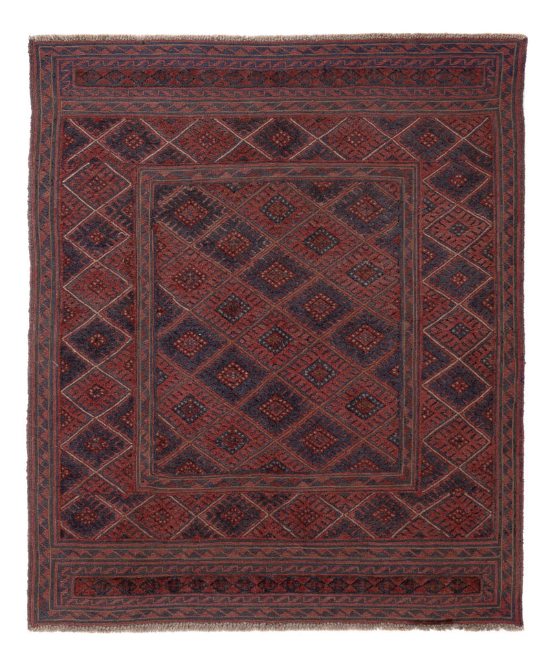 Kelim Rug - Oriental square  - 146 x 126 cm - multicolored