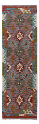 Runner Kelim Rug - Splash - 200 x 62 cm - multicolored