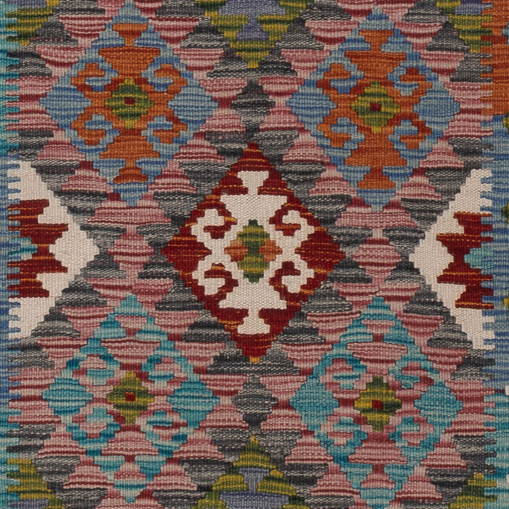 Runner Kelim Rug - Splash - 200 x 62 cm - multicolored