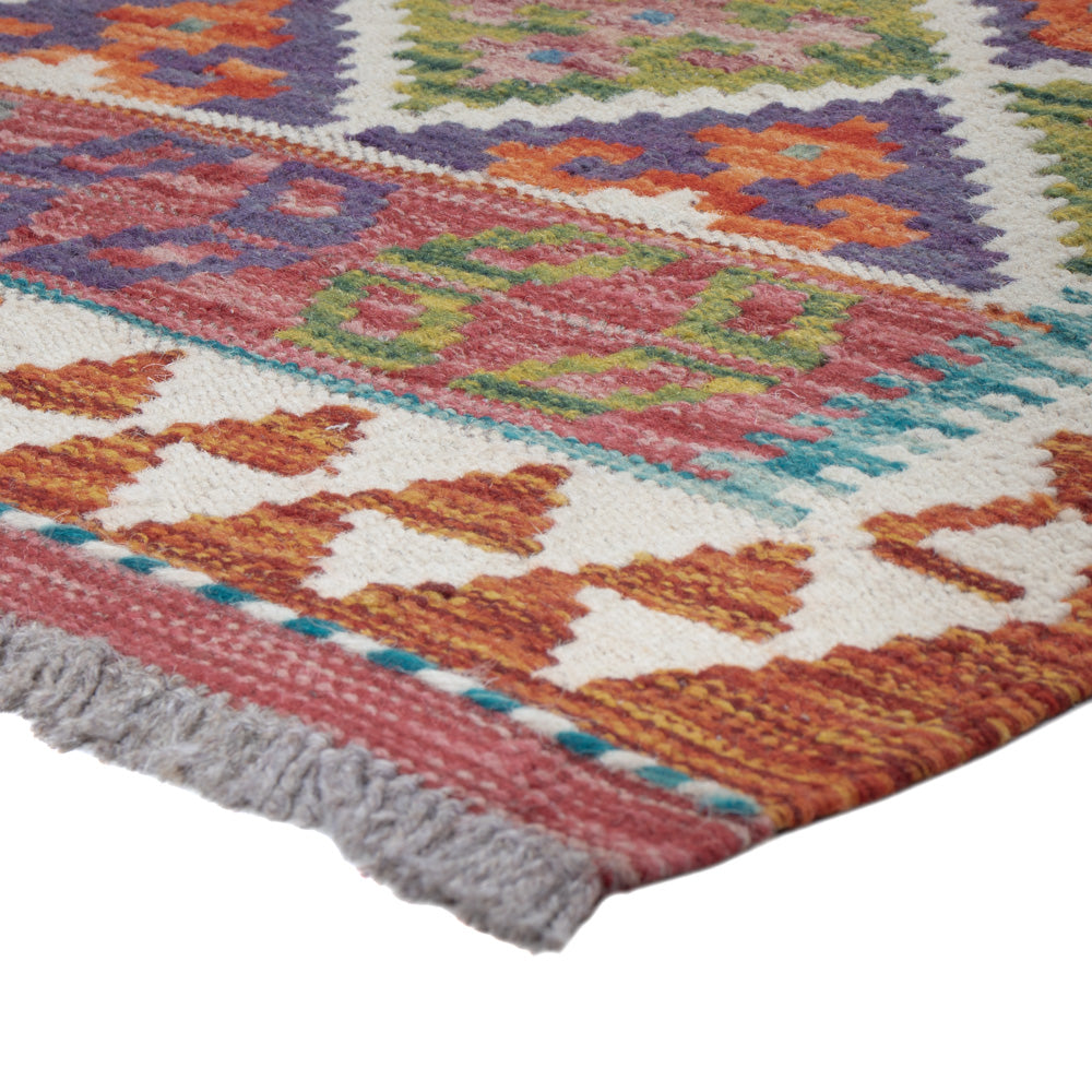 Runner Kelim Rug - Splash - 194 x 59 cm - multicolored