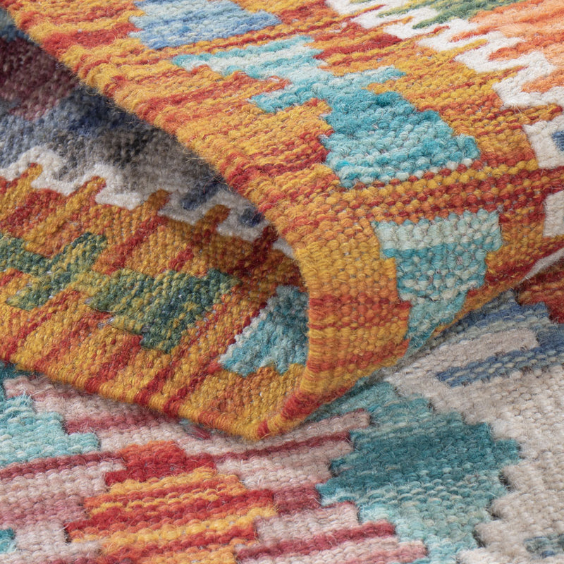 Runner Kelim Rug - Splash - 188 x 62 cm - multicolored