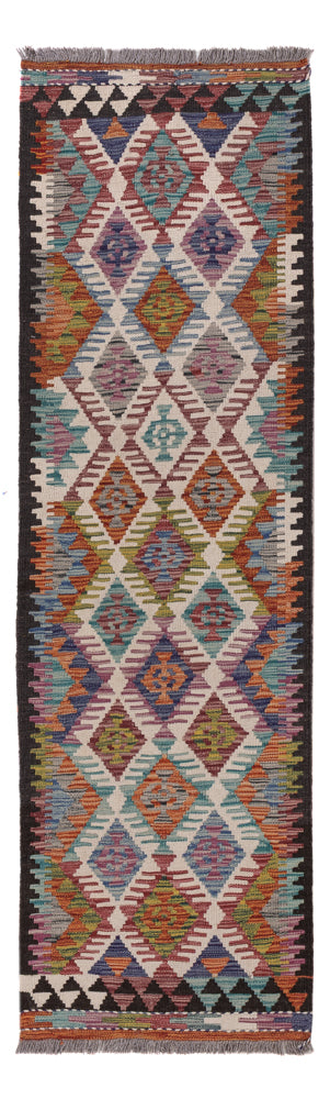 Runner Kelim Rug - Splash - 198 x 59 cm - multicolored