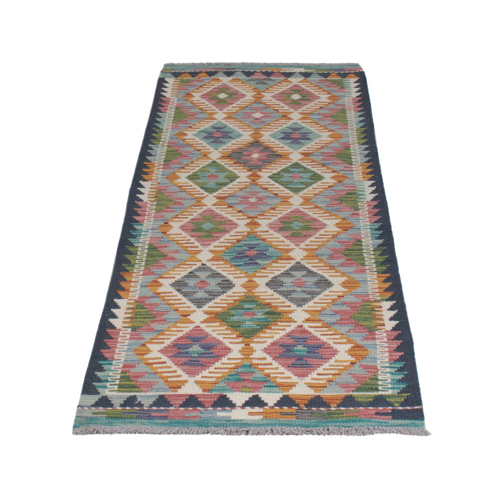 Runner Kelim Rug - Splash - 195 x 60 cm - multicolored