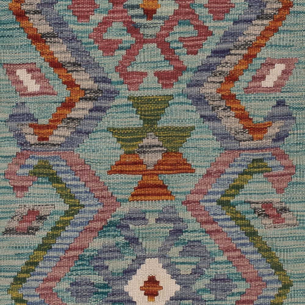 Runner Kelim Rug - Splash - 195 x 65 cm - multicolored