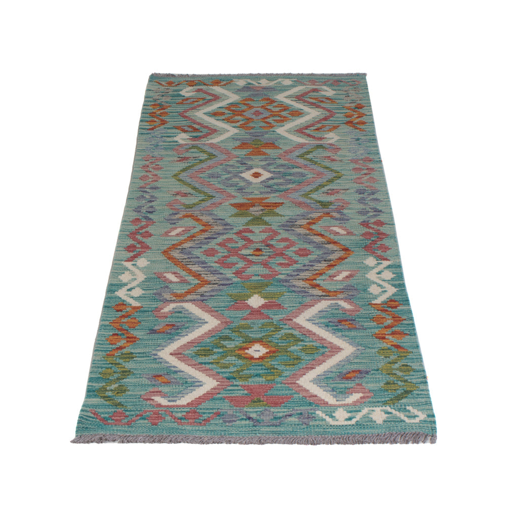 Runner Kelim Rug - Splash - 195 x 65 cm - multicolored