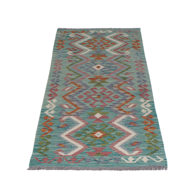 Runner Kelim Rug - Splash - 195 x 65 cm - multicolored