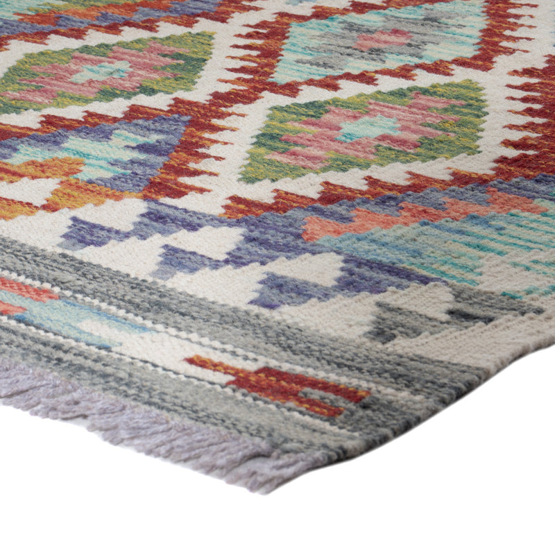 Runner Kelim Rug - Splash - 197 x 66 cm - multicolored
