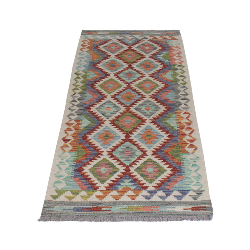 Runner Kelim Rug - Splash - 197 x 66 cm - multicolored