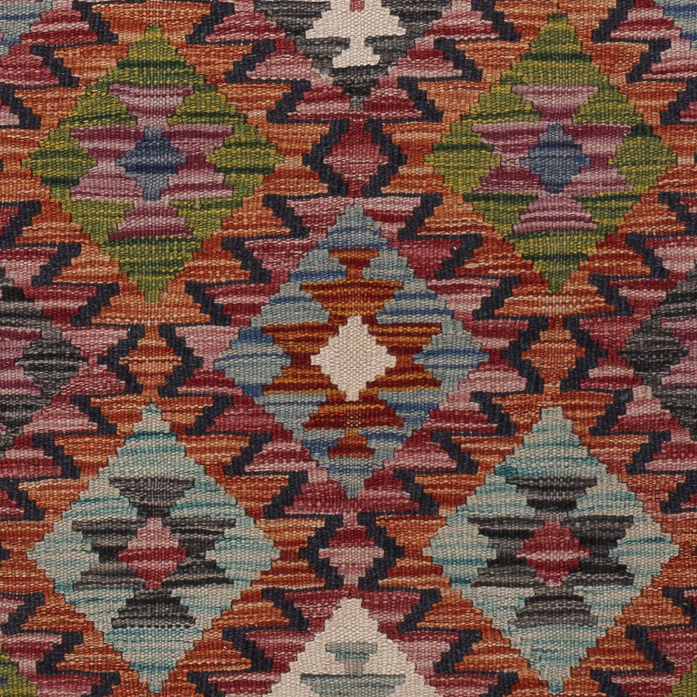 Runner Kelim Rug - Splash - 195 x 66 cm - multicolored