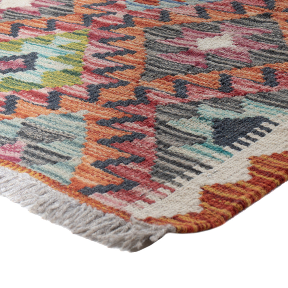 Runner Kelim Rug - Splash - 195 x 66 cm - multicolored