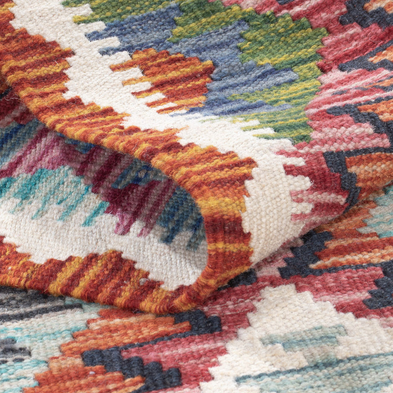 Runner Kelim Rug - Splash - 195 x 66 cm - multicolored