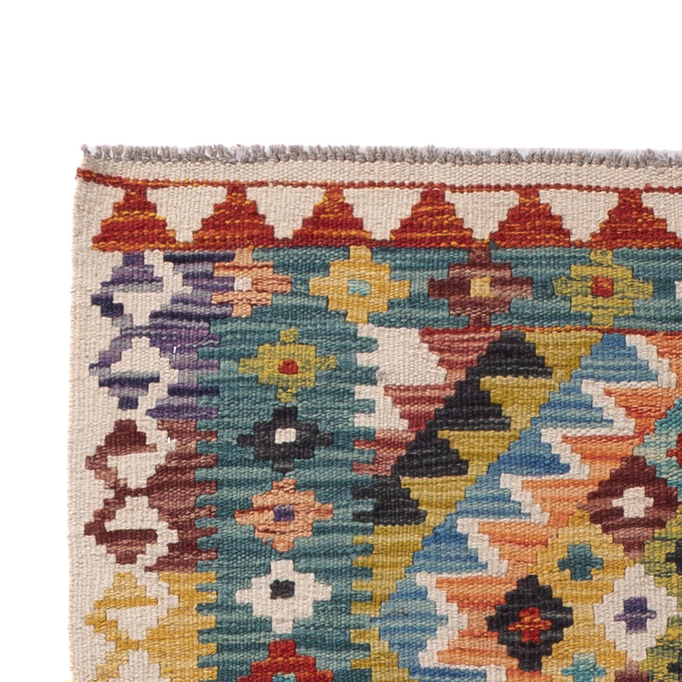 Runner Kelim Rug - Splash - 198 x 81 cm - multicolored