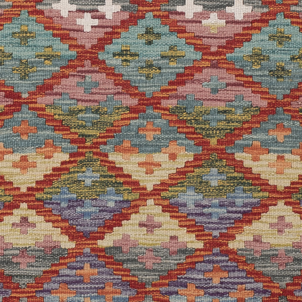 Runner Kelim Rug - Splash - 198 x 82 cm - multicolored