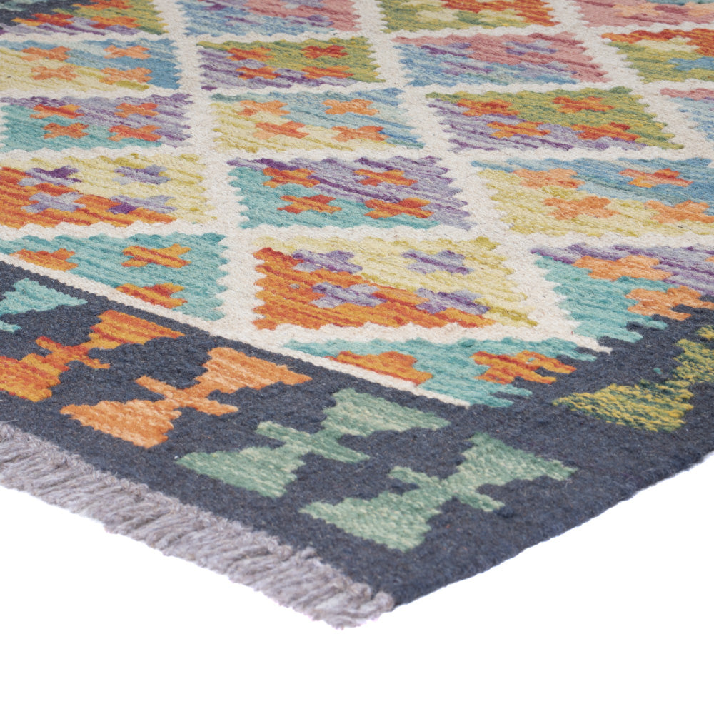 Runner Kelim Rug - Splash - 194 x 81 cm - multicolored