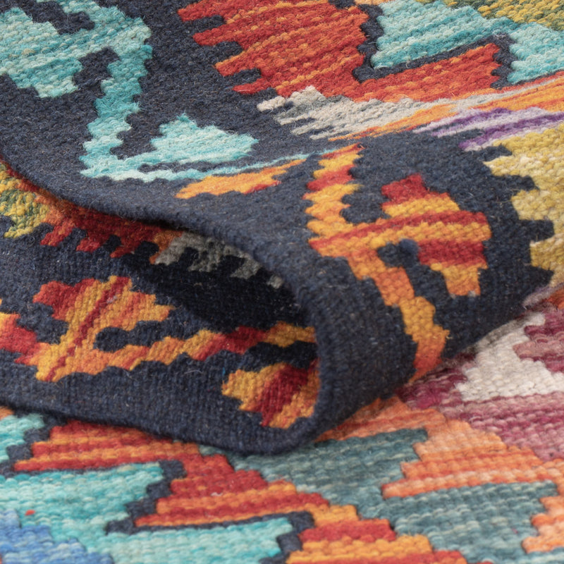 Runner Kelim Rug - Splash - 191 x 80 cm - multicolored