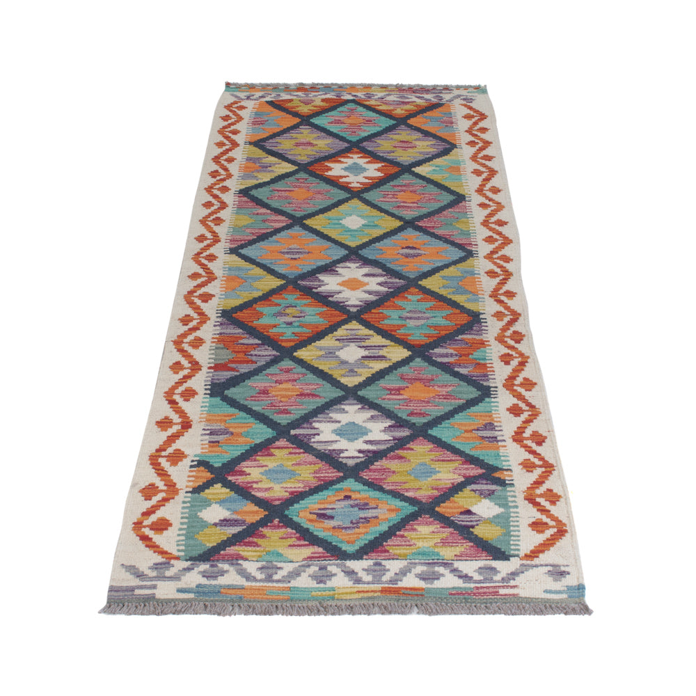 Runner Kelim Rug - Splash - 210 x 66 cm - multicolored
