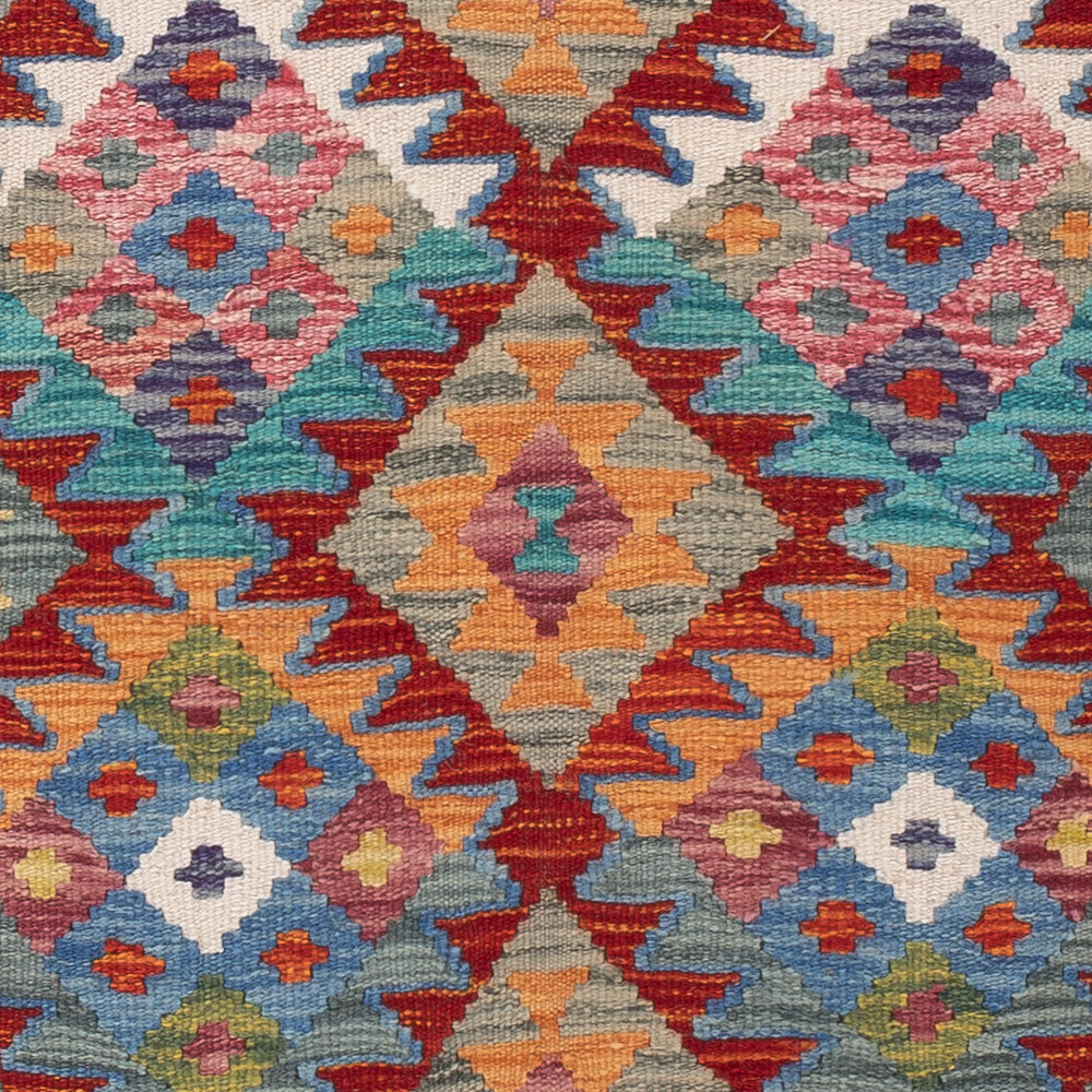 Runner Kelim Rug - Splash - 203 x 79 cm - multicolored