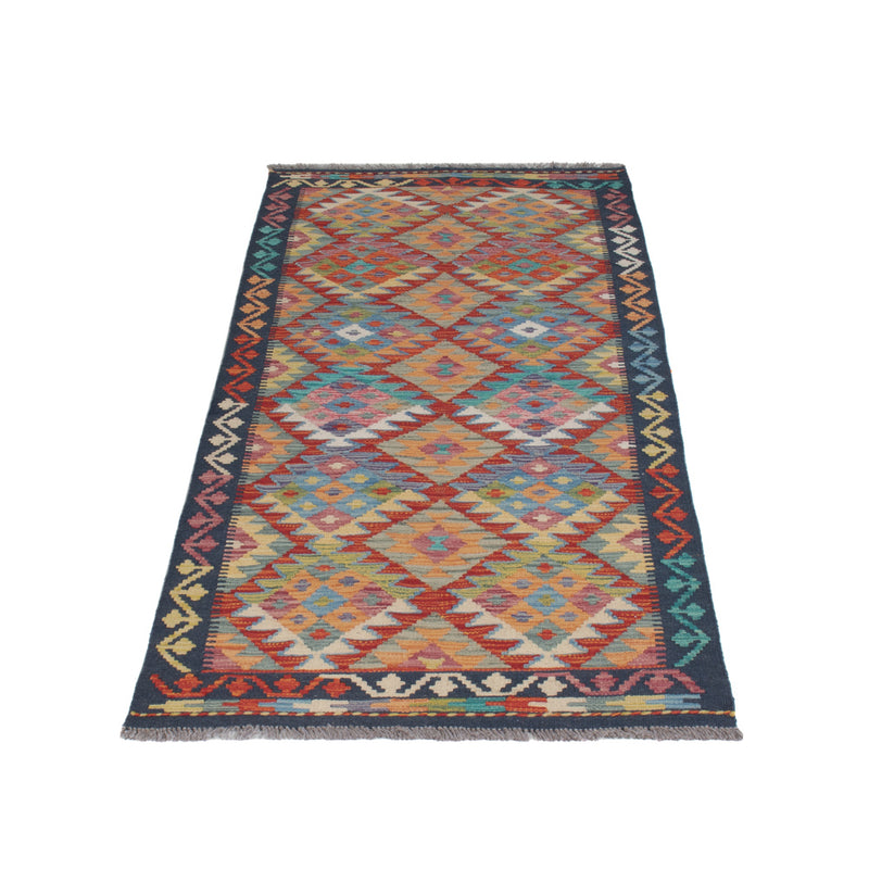 Runner Kelim Rug - Splash - 203 x 79 cm - multicolored