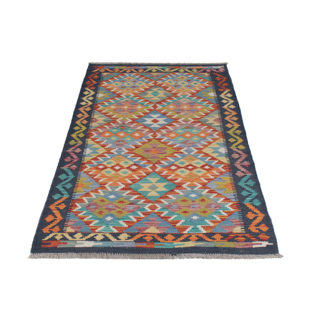 Runner Kelim Rug - Splash - 197 x 83 cm - multicolored