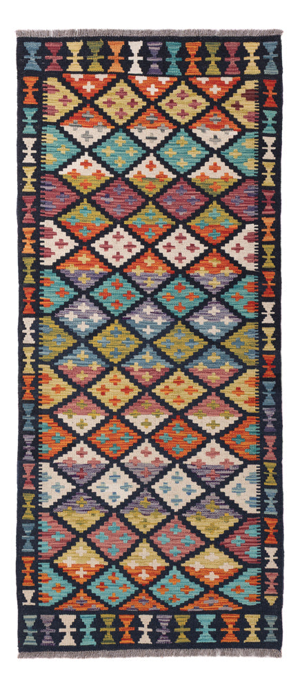 Runner Kelim Rug - Splash - 196 x 84 cm - multicolored