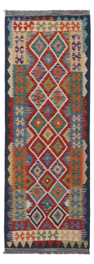 Runner Kelim Rug - Splash - 200 x 71 cm - multicolored