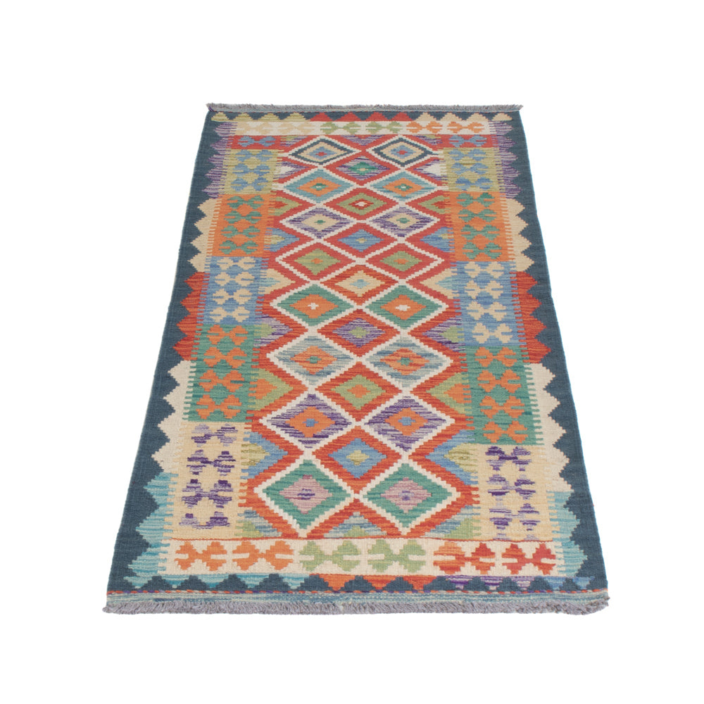 Runner Kelim Rug - Splash - 200 x 71 cm - multicolored