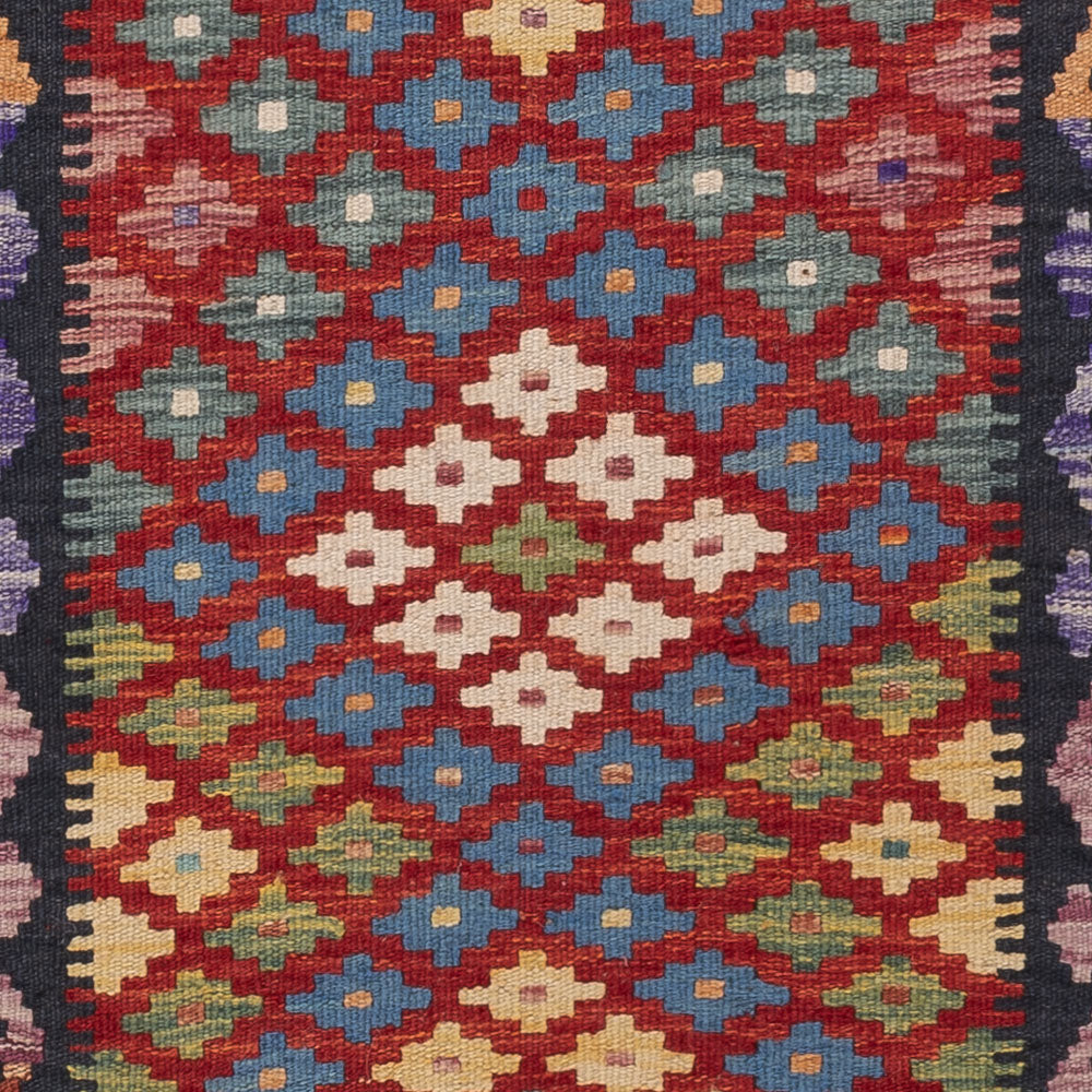 Runner Kelim Rug - Splash - 200 x 60 cm - multicolored