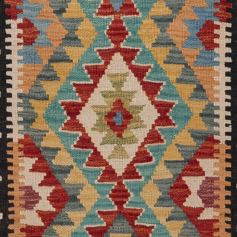 Runner Kelim Rug - Splash - 193 x 65 cm - multicolored