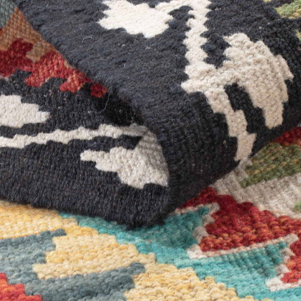 Runner Kelim Rug - Splash - 193 x 65 cm - multicolored