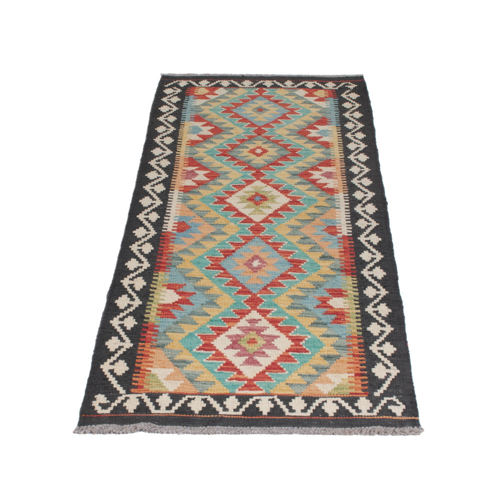 Runner Kelim Rug - Splash - 193 x 65 cm - multicolored