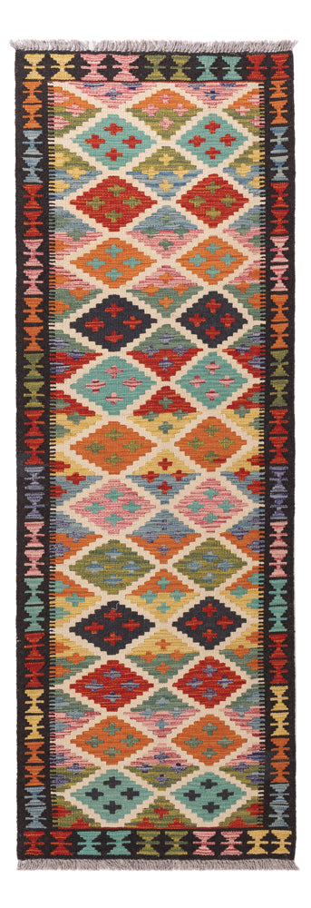 Runner Kelim Rug - Splash - 197 x 63 cm - multicolored