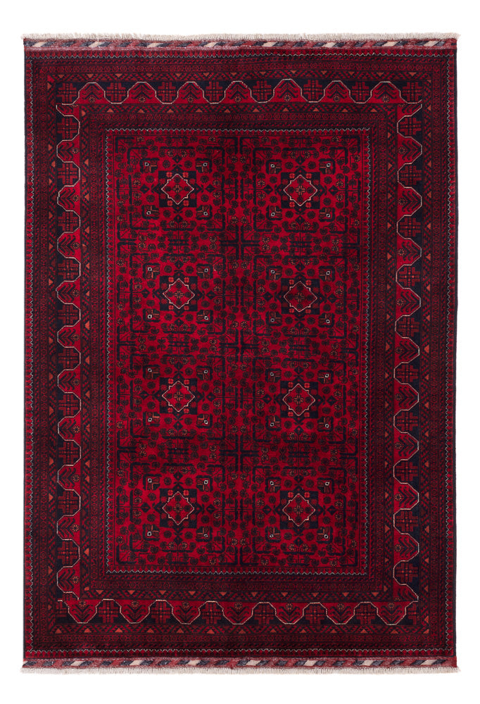 Afghan Rug - Kunduz - 238 x 168 cm - dark red