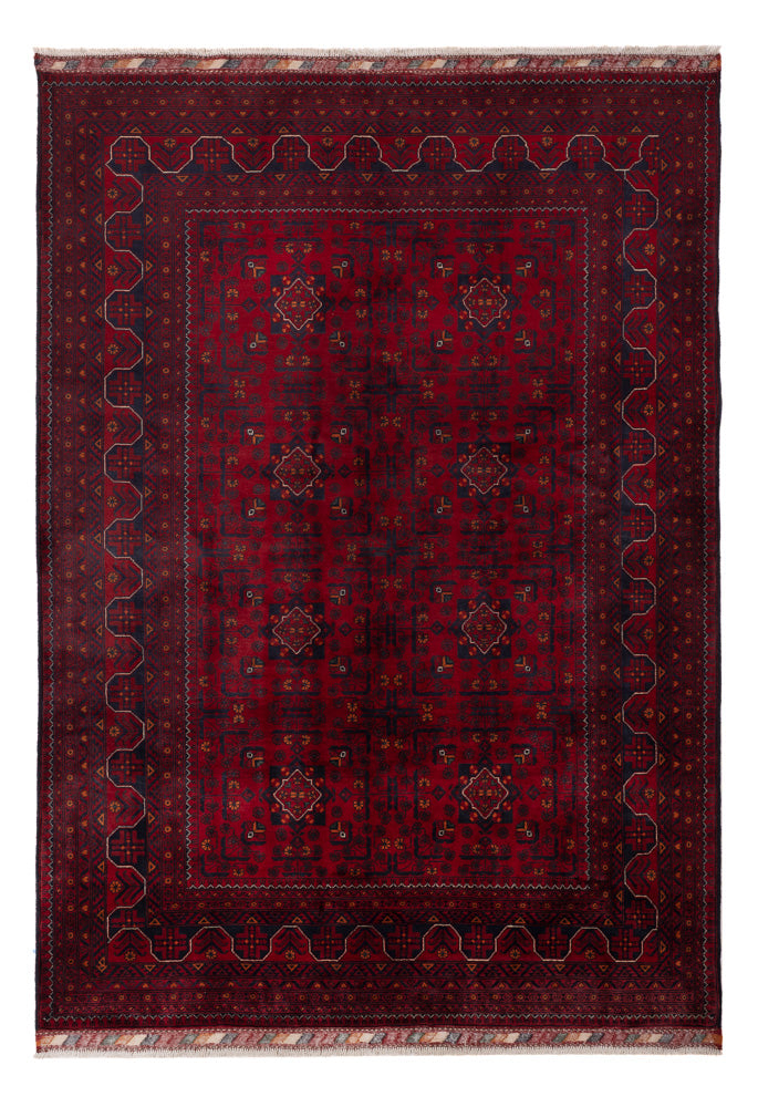 Afghan Rug - Kunduz - 236 x 167 cm - dark red