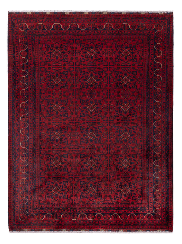 Afghan Rug - Kunduz - 229 x 171 cm - dark red