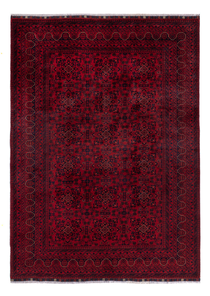 Afghan Rug - Kunduz - 237 x 175 cm - dark red