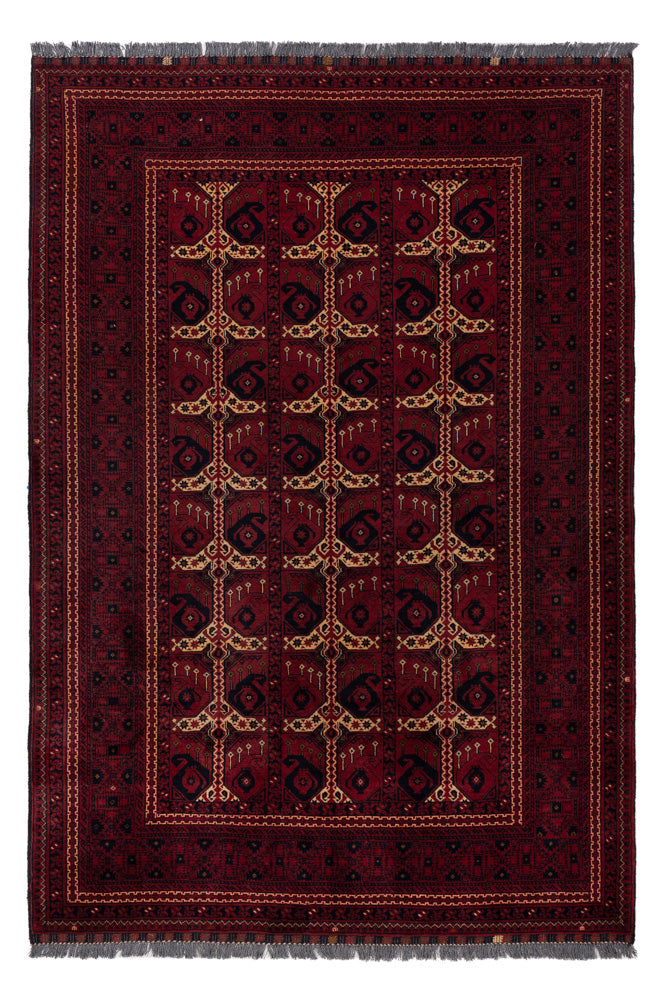 Afghan Rug - Kunduz - 238 x 163 cm - dark red