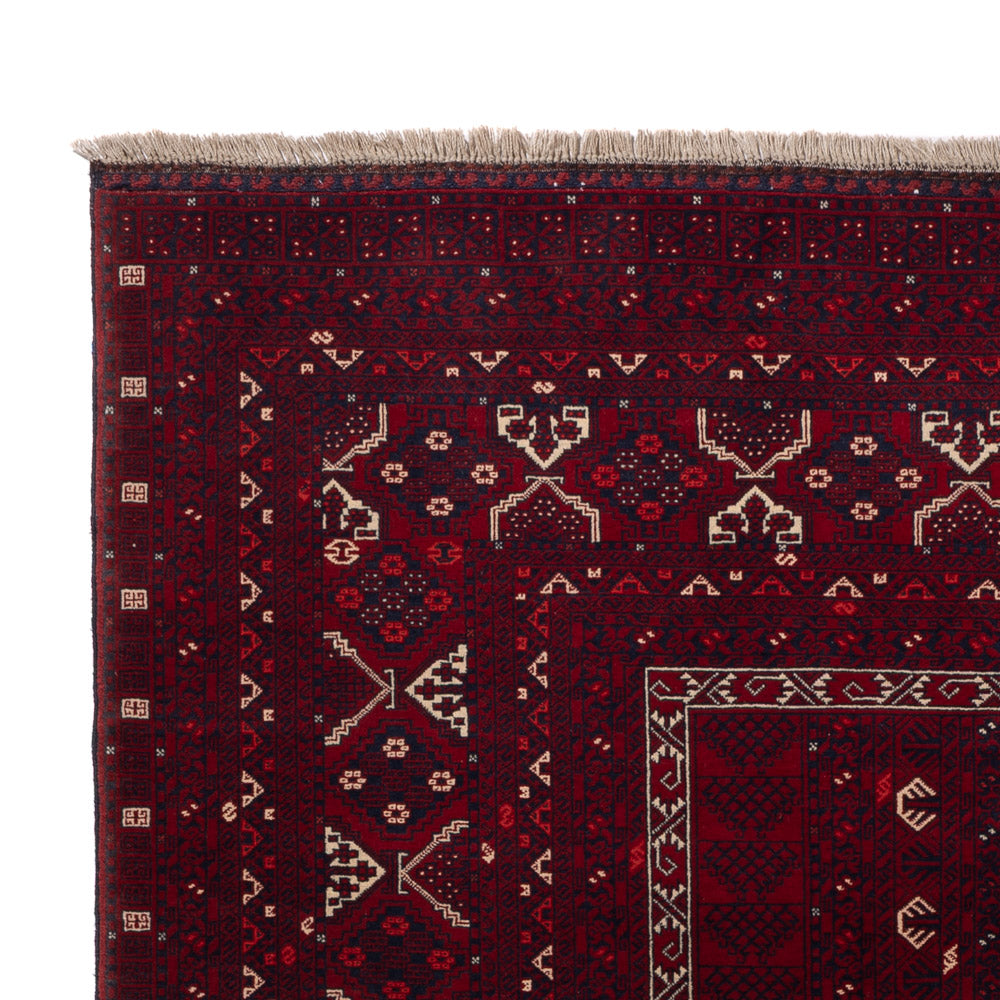 Afghan Rug - 242 x 166 cm - dark red