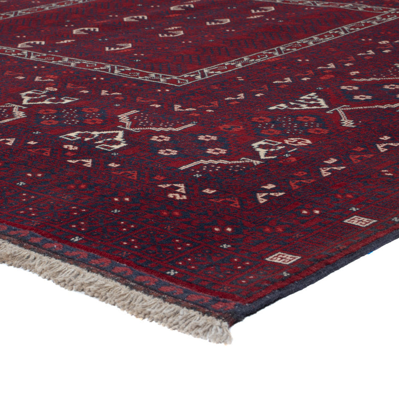 Afghan Rug - 242 x 166 cm - dark red