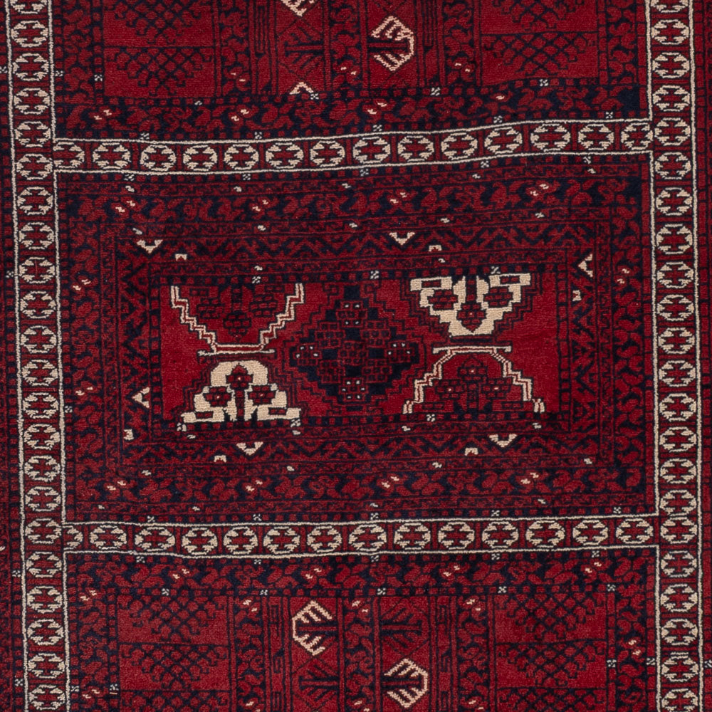 Afghan Rug - 240 x 153 cm - dark red