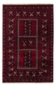 Afghan Teppich - 246 x 159 cm - dunkelrot