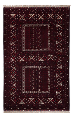 Afghan Rug - 247 x 154 cm - dark red