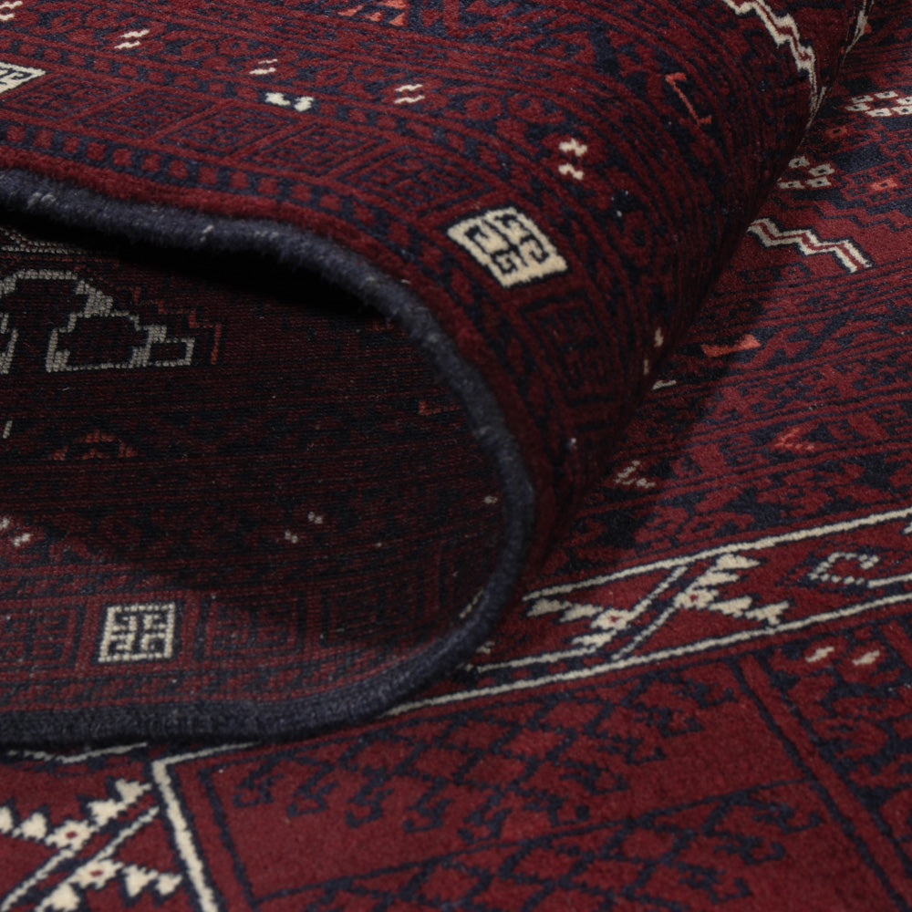 Afghan Rug - 247 x 154 cm - dark red