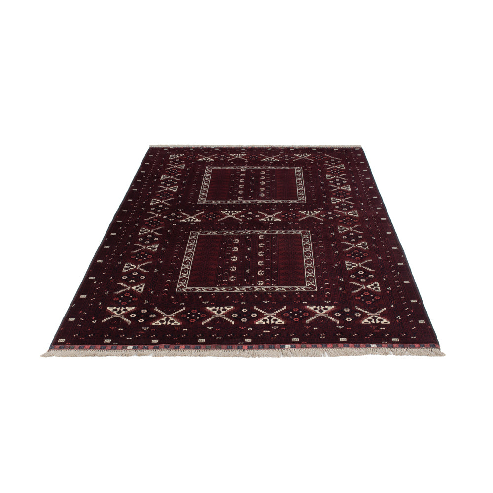 Afghan Rug - 247 x 154 cm - dark red