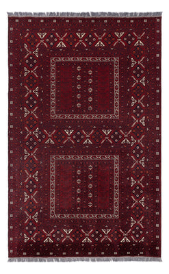 Afghan Rug - 254 x 156 cm - dark red