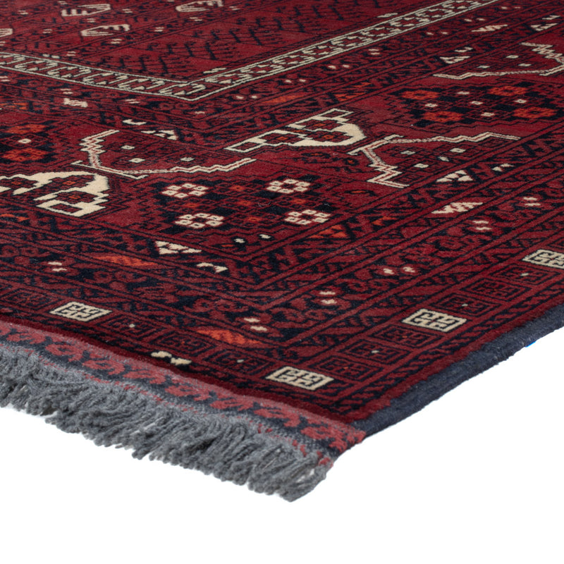Afghan Rug - 242 x 153 cm - dark red