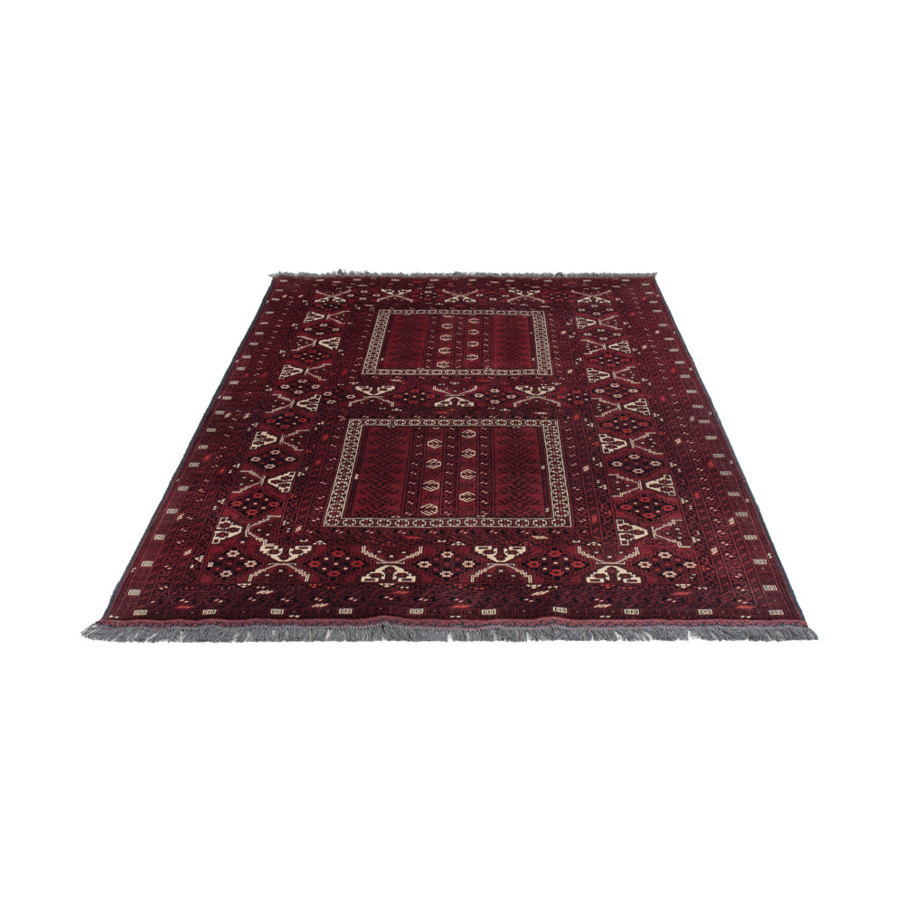 Afghan Rug - 242 x 153 cm - dark red