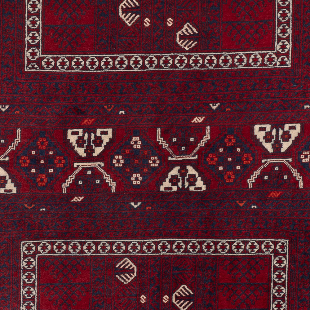 Afghan Rug - 246 x 151 cm - dark red