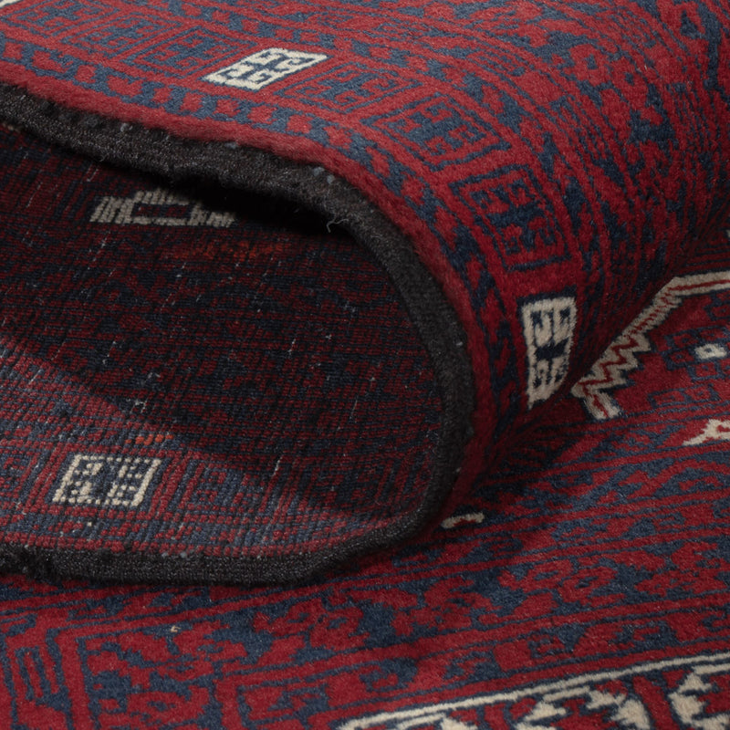 Afghan Rug - 246 x 151 cm - dark red