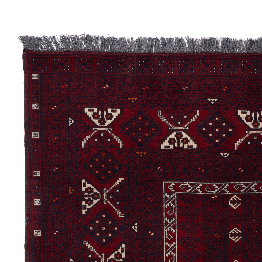 Afghan Rug - 251 x 149 cm - dark red